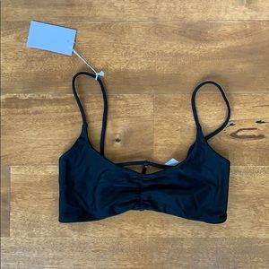 San Lorenzo Black Bikini Top Braided Back